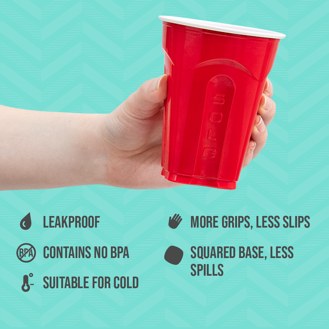 Red Party Plastic Cups, 18 oz, 50 Count