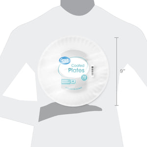 (2 pack) Paper Lunch Plates, 9", 80 Count